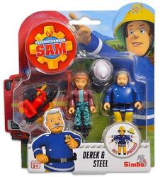 Simba Toys Sam a tűzoltó figura szett 2 db-os - Derek és Steel (109251043038)