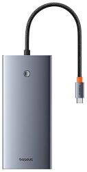 Baseus Hub 13in1 Baseus PortalJoy USB-C HDMI+DP+VGA+C+USB+PD+RJ45+SD/TF+3, 5 mm szürke (B00053002811-01)
