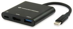 Conceptronic DONN01B 3-in-1 USB 3.2 Gen 1 Docking Station fekete DONN06B (DONN06B)