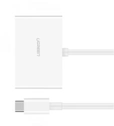 UGREEN CABLU video Ugreen, "MM123" USB Type-C (T) la HDMI (M) + VGA (M), rezolutie maxima HDMI: 4K si 2K la 30Hz si VGA 1920x1200 la 6 (30843)