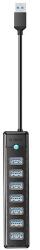 ORICO PW7U USB-7x USB 3.0 hub adapter fekete (PW7U-U3-10-BK-EP-IP)