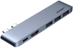 UGREEN Adaptív Hub, 2X USB-C, 3x USB 3.0, HDMI (60559) (60559)