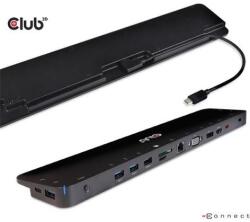 Club 3D Notebook Dokkoló - CSV-1565 (100W, USB-C to 5xUSB-A Gen 1, 2x USB-A 2.0, HDMI, DP, VGA, RJ45, Micro SD, 3, 5 Jack) (CSV-1565) - wincity