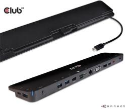 Club 3D Notebook Dokkoló - CSV-1565 (100W, USB-C to 5xUSB-A Gen 1, 2x USB-A 2.0, HDMI, DP, VGA, RJ45, Micro SD, 3, 5 Jack) (CSV-1565) - digitalgo
