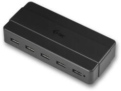 i-tec U3HUB742 hálózati csatlakozó USB 3.2 Gen 1 (3.1 Gen 1) Type-B 5000 Mbit/s Fekete (U3HUB742)