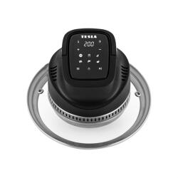 TESLA AirCook Q10 - multifunkciós fedő forrólevegős főzéshez, 5 program, 1200 W, fekete (950115) (950115)