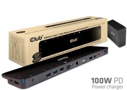 Club 3D Notebook Dokkoló - CSV-1564W100 (100W, 3.2 USB-C to 3xUSB-A 3.2, 5x USB-A, HDMI, PD, VGA, RJ45, SD, Micro SD, 3, 5 (CSV-1564W100) - digitalgo
