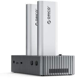 ORICO M. 2 SSD Dokkoló - IT28N-C-EU (2xM. 2 NVMe - USB-A/C, Max. : 8 TB, Klón funkció, Max. : 40Gbps, szürke) ORICO-IT28N-C-EU-GY-BP (ORICO-IT28N-C-EU-GY-BP)
