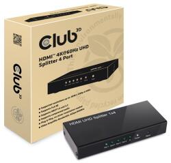 Club 3D Splitter - CSV-1380 (HDMI 2.0, 4K@60Hz UHD, 4 port, 3D támogatás, HDCP 1.4/2.2) (CSV-1380) - smart-otthon