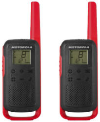 Motorola T62 piros rádió 2db PMR rádió 10km újratölthető akkumulátorral Motorola Talkabout T62 walkie talkie adó-vevő (t62)