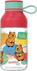 QUOKKA BPA mentes műanyag kulacs pánttal ICE KIDS Happy 430ml - Quokka