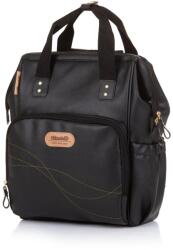 Chipolino babakocsira rögzíthető hátizsák - Black Leather (CHRAF02105BL)