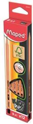 Maped Grafitceruza, B, háromszögletű, MAPED "Black`Peps" - 12db (IMA850024D)