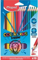 Maped Színes ceruza készlet, háromszögletű, MAPED "Color`Peps Strong", 18 különböző szín (IMA862718)