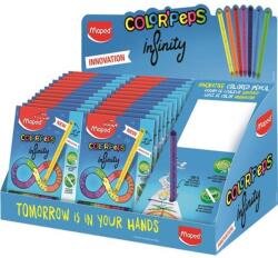 Maped Színes ceruza display, karton, asztali, MAPED "Color`Peps INFINITY", feltöltött - 24db (IMA993329)