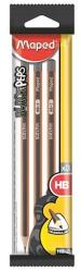 Maped Black Peps Grafitceruza - HB, 3 db, Normál, Háromszög, Fekete (850011FC)