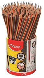 Maped Black Peps Grafitceruza - HB, Normál, Háromszög, 72db, Fekete