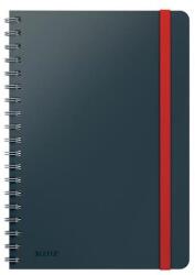 Leitz Cosy Soft Touch Spirálfüzet - B5, Kockás, 80 Lap, Bársonyszürke (44840089)
