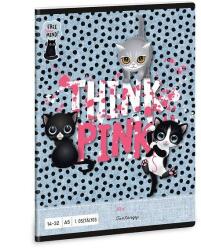 Ars Una 1. osztályos vonalas füzet A5 - Think Pink pöttyös (53582850) - gigajatek