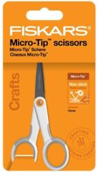 Fiskars Olló, általános, tapadásmentes, 13 cm, FISKARS "MicroTip Titanium", fehér (IF1070025) - tintasziget