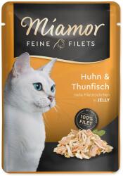 Miamor Feine Filets Adult csirkés és tonhalas alutasak zselében 100g