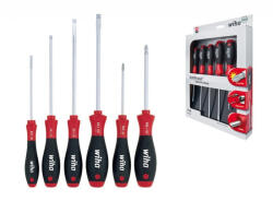 Wiha 07153 SoftFinish Csavarhúzó Készlet - SL/PZ, 6 Részes
