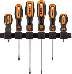 NEO TOOLS NEO 04-193 Csavarhúzó Készlet, Fali Tartóval, 6db (04-193)