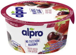 Alpro szójagurt piros gyümölcs-datolya hozzáadott cukrot nem tartalmaz 135 g - biopanda