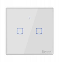 SONOFF Intelligens kapcsoló Sonoff Tx T2EU2C Érintőkapcsoló Fehér 2 csatorna (2E3-02-254)