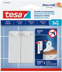 tesa Akasztószög öntapadós, sima felületekhez 3 kg teherbírású 2 darab/bliszter Tesa Powerstrips (47032)