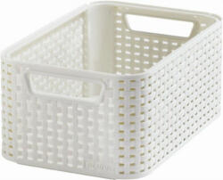 Keter Rattan hatású kosár, 6l, törtfehér, CURVER Style S (CSCR7B) (205825)