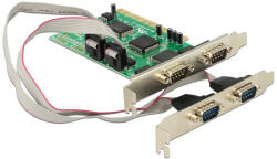 Delock PCI Card 4x Serial csatlakozókártya/illesztő (89046)