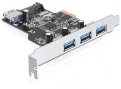Delock PCI-E x1 - 3 + 1 portos USB3.0 IO vezérlő (89301)