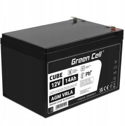 Green Cell Agm Vrla 12V 14Ah akkumulátor Ups Autó Játék Traktor Fűnyíró Kerékpár (AGM08)