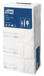 Tork Szalvéta, 1/8 hajtogatott, 3 rétegű, 39, 5x39 cm, TORK "Soft Bon Appetit Cutlery Pocket", decor (khh469) - irodaszer