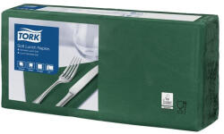 Tork Szalvéta, 1/4 hajtogatott, 3 rétegű, 32, 5x32, 8 cm, Advanced, TORK "Soft Lunch", sötétzöld (KHH515) - bestoffice