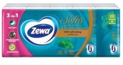 Zewa Papírzsebkendő ZEWA Softis Menthol Breeze 4 rétegű 10x9 darabos (53524) - irodaszer