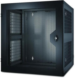 APC NetShelter WX 13U w/Threaded Hole Vertical Mounting Rail Vented Front Door Black (AR100HD) - omax