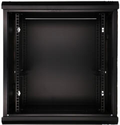 Extralink 19" 12U Fali Rack Szekrény - 600x450 mm, Fekete (EX.7263)