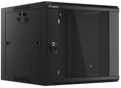 Lanberg WFFA-5609-10B Fali Rack Szekrény - 9U, 19", 570x600 mm, Fekete (WFFA-5609-10B)