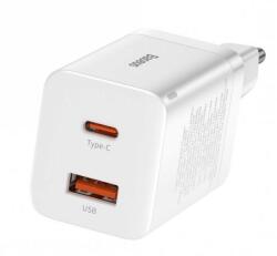Baseus CCSUPP-E02 Super Si gyorstöltő USB USB-C 30W Fehér (6953156206359)