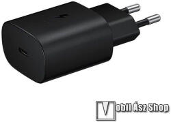 Samsung hálózati töltő - Type-C aljzattal, 5V / 3A, 25W, PD gyorstöltés támogatás, KÁBEL NÉLKÜL! - FEKETE - EP-TA800EBE (EP-TA800EBE)