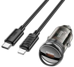 hoco. Încărcător auto HOCO Z53 cu priză Type-C (30W, încărcător rapid PD + cablu Type-C - Lightning) NEGRU Z53_TYPE-C_LIGHTNING_B (Z53_TYPE-C_LIGHTNING_B)