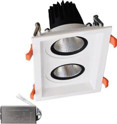 ELMARK Spot LED, Dublu, Mobil, 2X30W, 230V, 4000K, Alb, + Kit Emergenta (92DL82F6040/WHE)