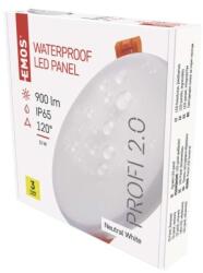 EMOS LED panel VIXXO beépíthető, 10W, 900lm, IP65 természetes fehér (ZV1132) (ZV1132)