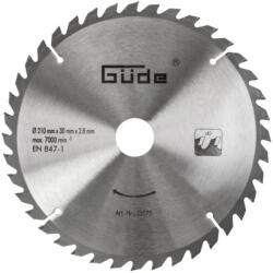 Güde körfűrészlap fához, 210x30x2, 8mm, Z40 fogas, GKS210, GKS1100, GKR 2134.1-hez, (HM keményfém lapkás, VIDIA) (gude_55075)