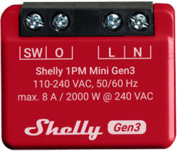 Shelly Senzori Shelly 1PM Mini Gen3, 8A, Rosu (1PMminiGen3)