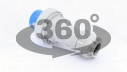 TRACON Fisa industriala, cu protectie marita TICS-043 125A, 250V, 2P+E, 6h, IP67 (TICS-043)