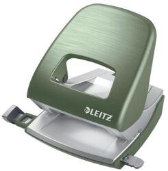 Leitz Lyukasztó, kétlyukú, 30 lap, fém, LEITZ "Nexxt Style, olajfazöld (E50060053) - jatekotthon