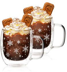 4home Hot&Cool Snowflake thermo pohár 350 ml, 2 db